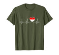 Indonesia Love Heartbeat And Indonesian T-Shirt - Trendy Graphic Men Women