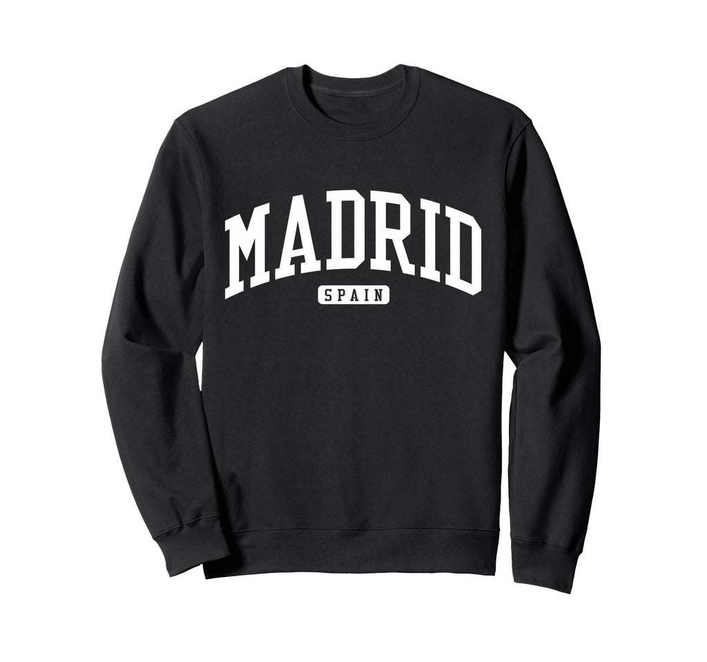 Madrid Spain Espana College Sweatshirt - Trendy Graphic for Adults