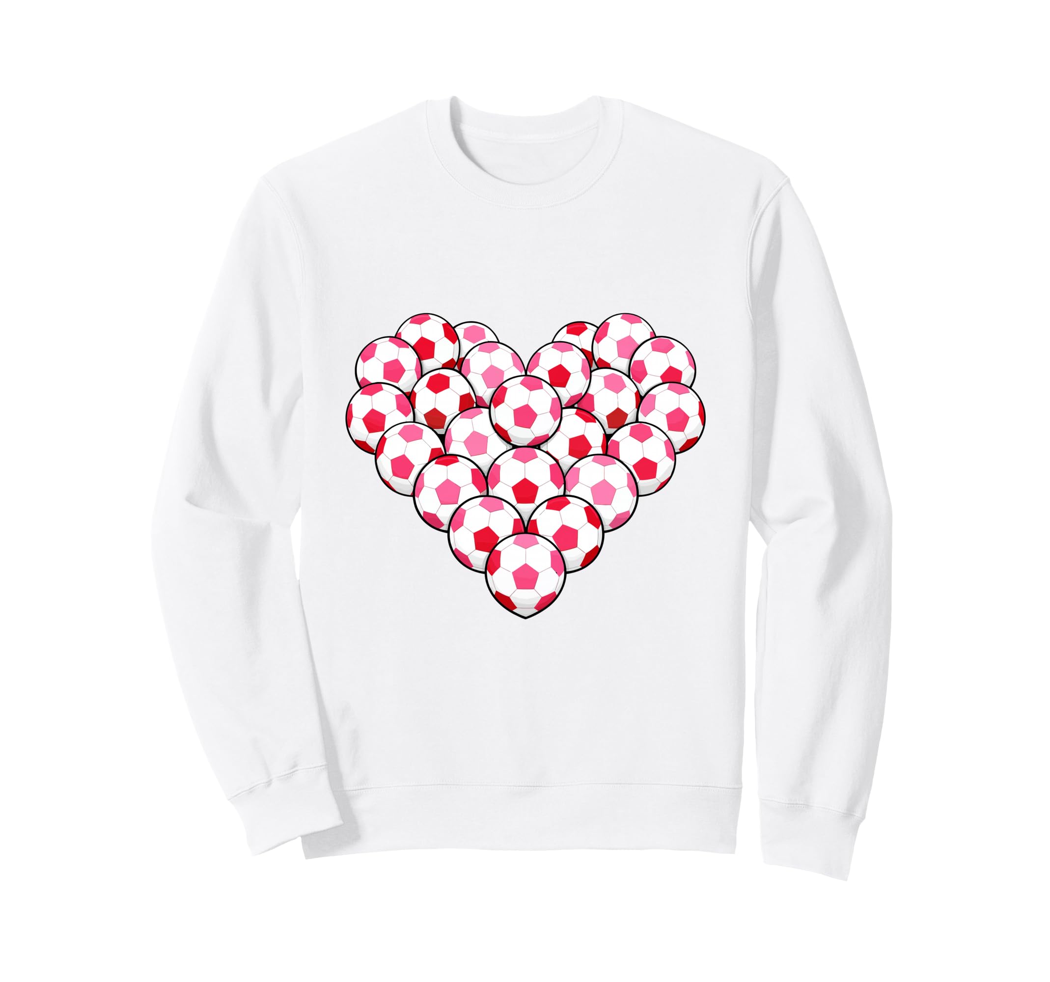 Heart Shaped Soccer Ball Artwork Sweatshirt - Trendy Graphic Unisex