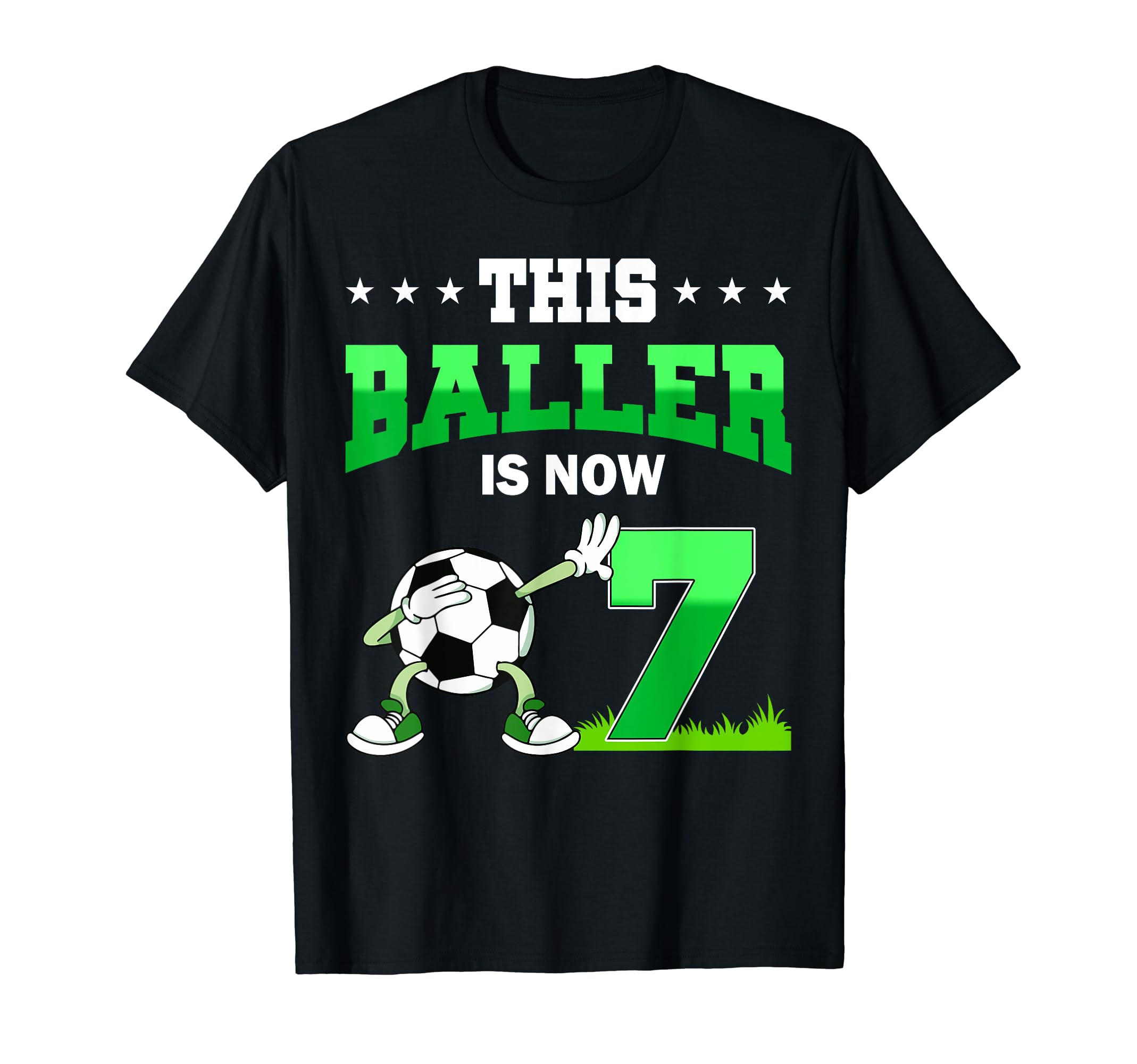 This Baller Is Now 7 Soccer 7Th Bday 7 T-Shirt - Trendy Graphic for Adults