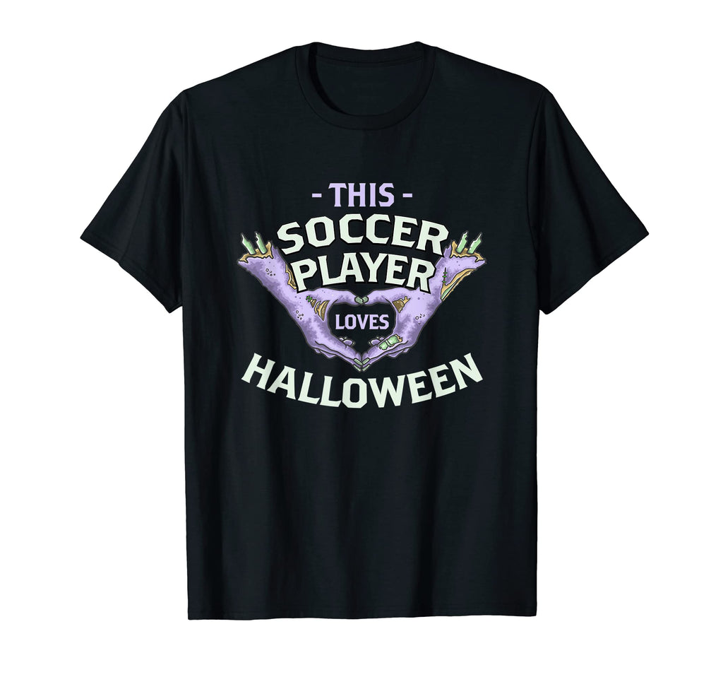 This Soccer Player Loves Halloween T-Shirt - Custom Art Print Unisex