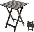 SUNNYFEEL Folding Camping Table - Lightweight Aluminum Portable Picnic Table, 18.5x18.5x24.5 Inch for Cooking, Beach, Hiking, Travel, Fishing, BBQ, Indoor Outdoor Small Foldable Camp Tables