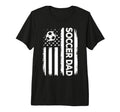 Mens Soccer Dad American Flag T-Shirt - Unique Graphic Men Women