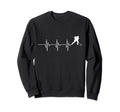 Ice Hockey Heartbeat Athlete Winter Sweatshirt - Unique Graphic Unisex