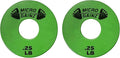 Micro Gainz Standard 1-Inch Center Hole Fractional 2 Pcs Color Weight Plates, Choose (.25LB-1LB) Designed for Standard 1-Inch Dumbbell & Barbell for Strength Training, Made in USA