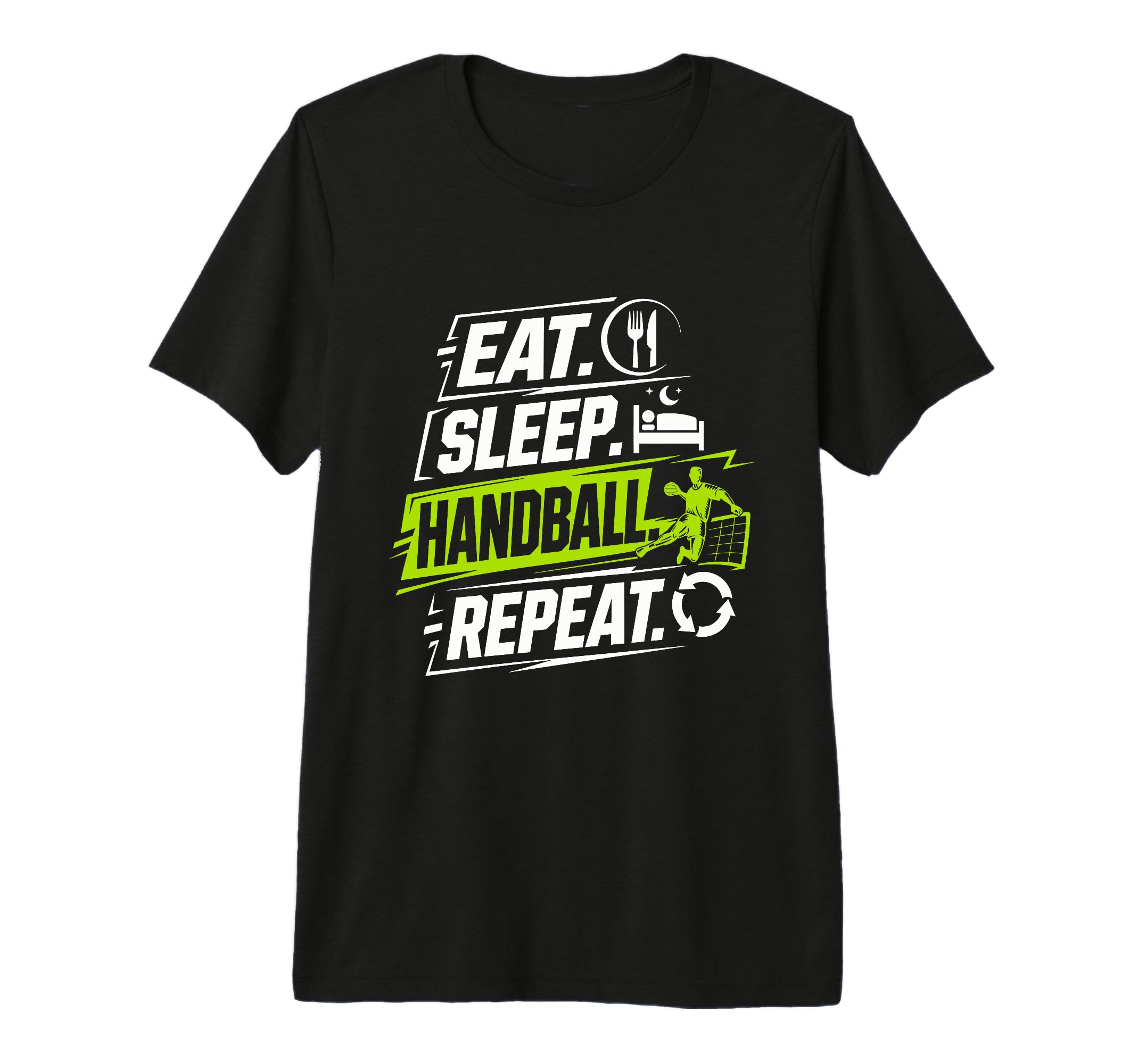 Eat Sleep Handball Repeat Funny T-Shirt - Custom Art Print for Adults