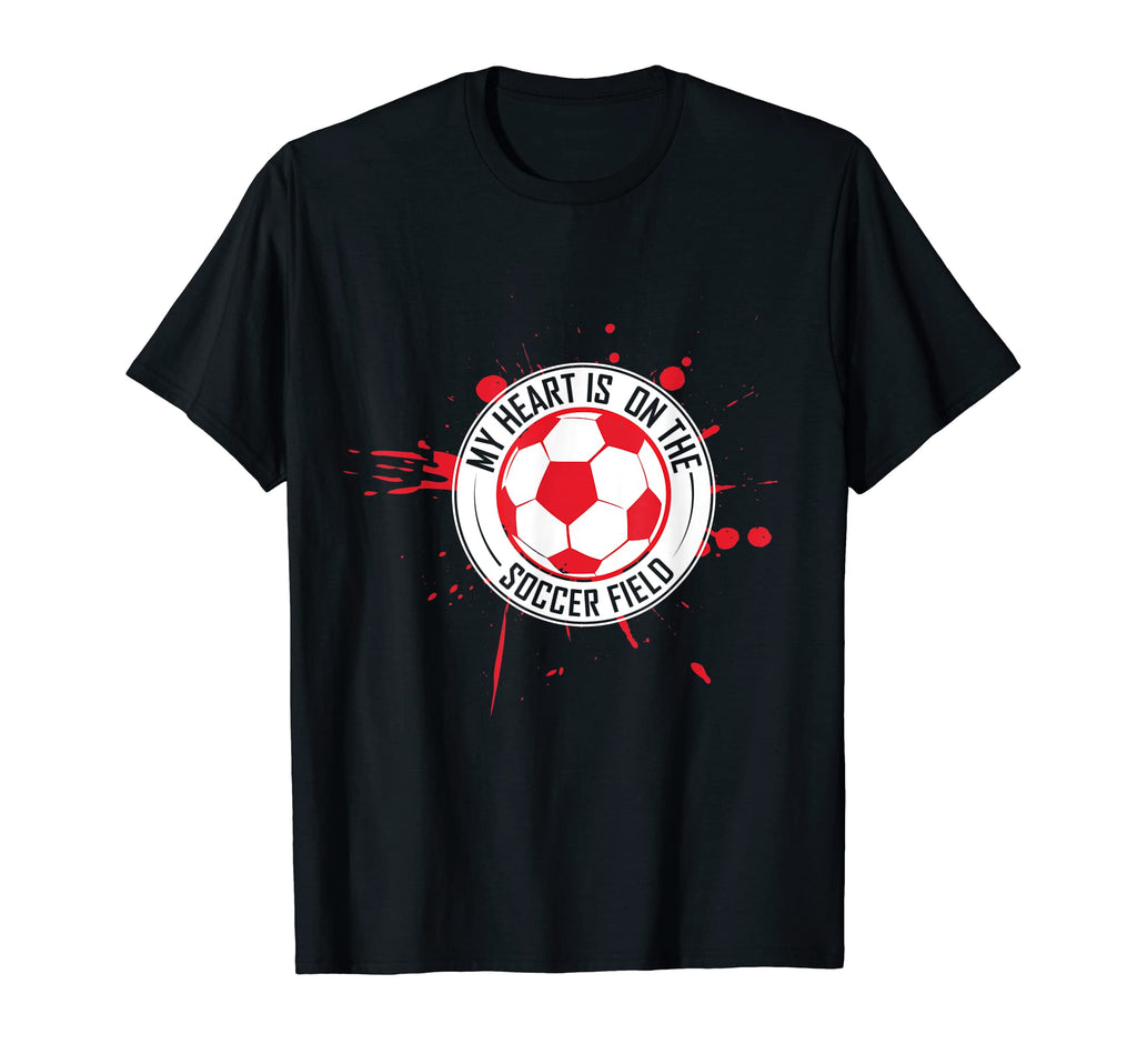 My Heart Is Soccer Field T-Shirt - Graphic Print Men Women