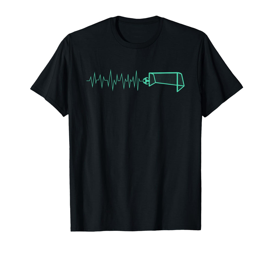 Funny Soccer Heartbeat Ecg Football Goal T-Shirt - Minimalist Print Unisex