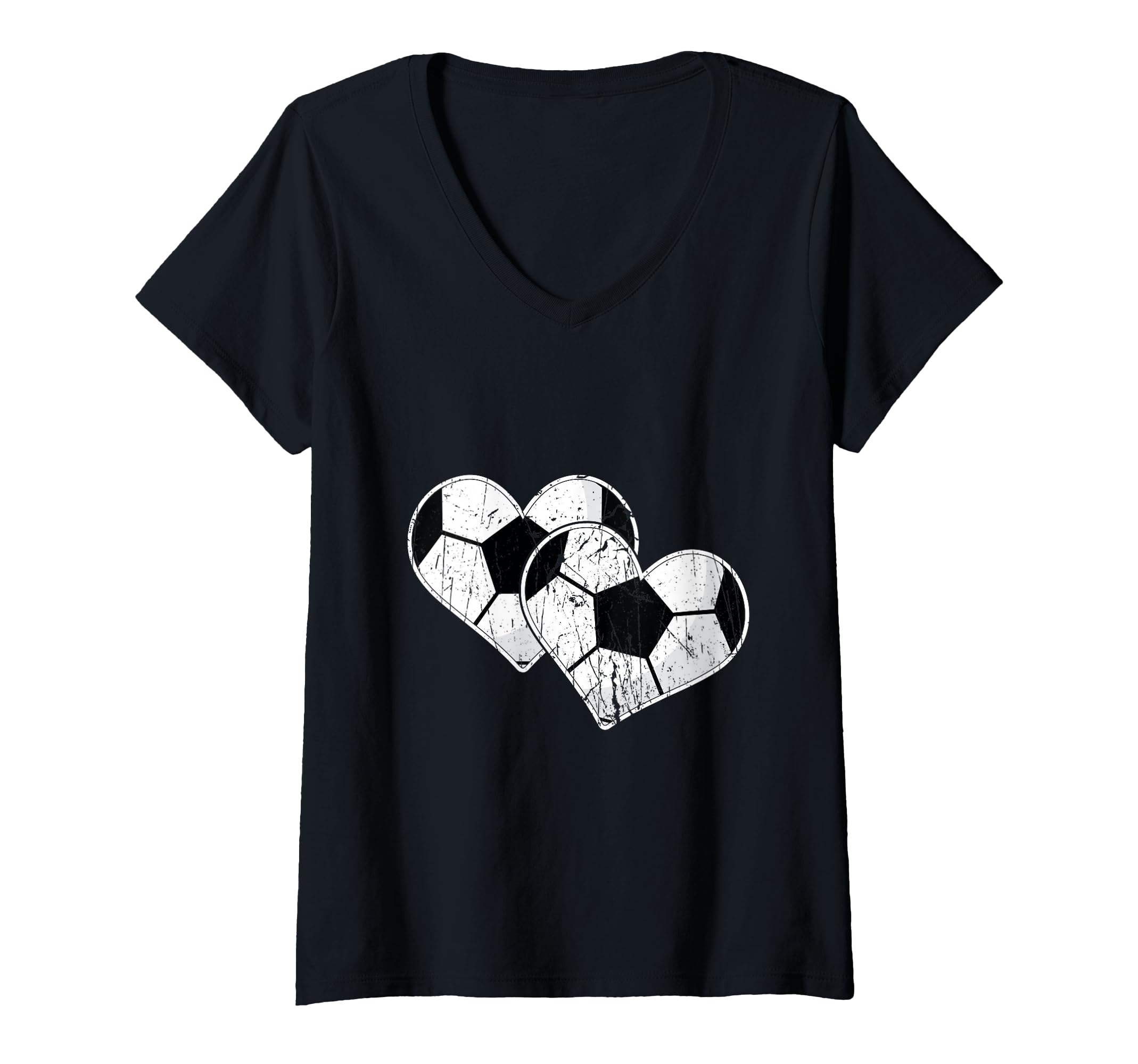 Soccer Hearts Ball Play Sports Gift Love T-Shirt - Unique Graphic Unisex