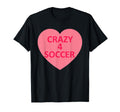 Soccer Heart Love Valentines Day T-Shirt - Fun Novelty Design for Adults