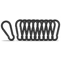 KINLINK 10 Pack Black Carabiner Clip, 2.36 inch Heavy Duty Spring Snap Hook, Small Caribeener Clips for Outdoor Camping, Swing Set, Hammock, Hiking Travel, Fishing, Quick Link Keychain