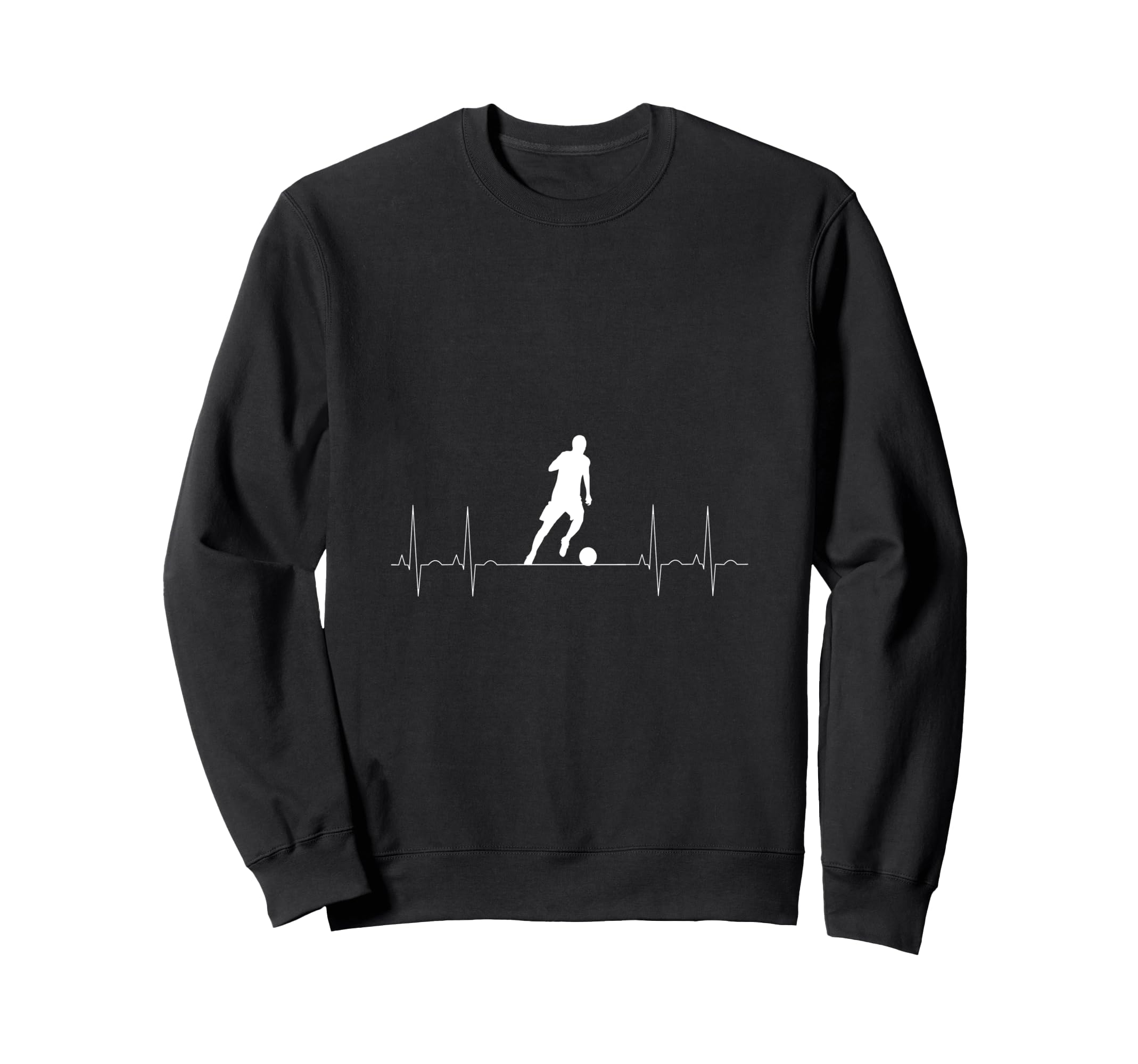 Heartbeat Football Soccer Sports Hobby Sweatshirt - Graphic Print Unisex