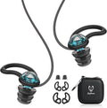 Ear Plugs for Swimming Surfing with String, Block Out Water Let Sound in, Reusable Comfy Custom-fit Swimmer Earplugs for Snorkeling, Shower, Pool, Swim, Bath, Kayaking, Other Water Activities