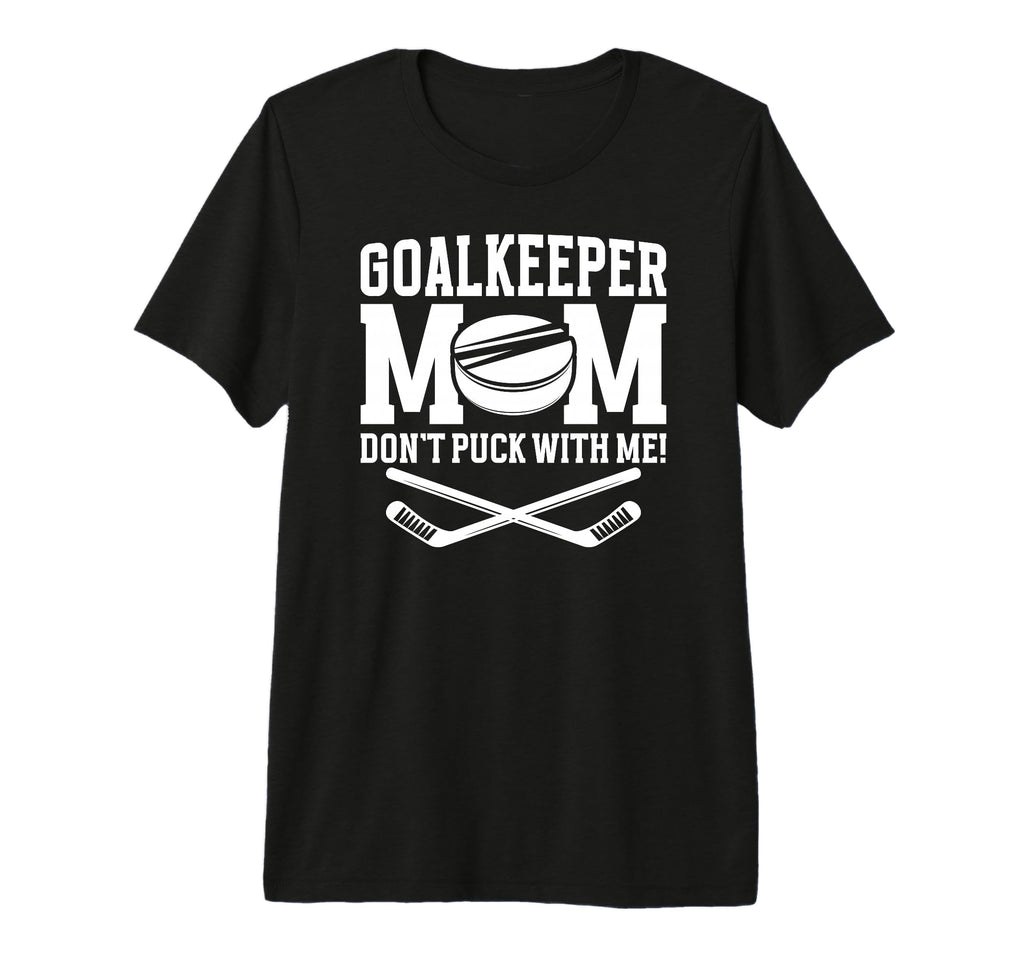 Funny Ice Hockey Goalkeeper Mom Hockey T-Shirt - Minimalist Print Unisex