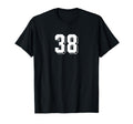 Number 38 80S 90S Soccer Team Jersey T-Shirt - Casual Everyday Wear Unisex