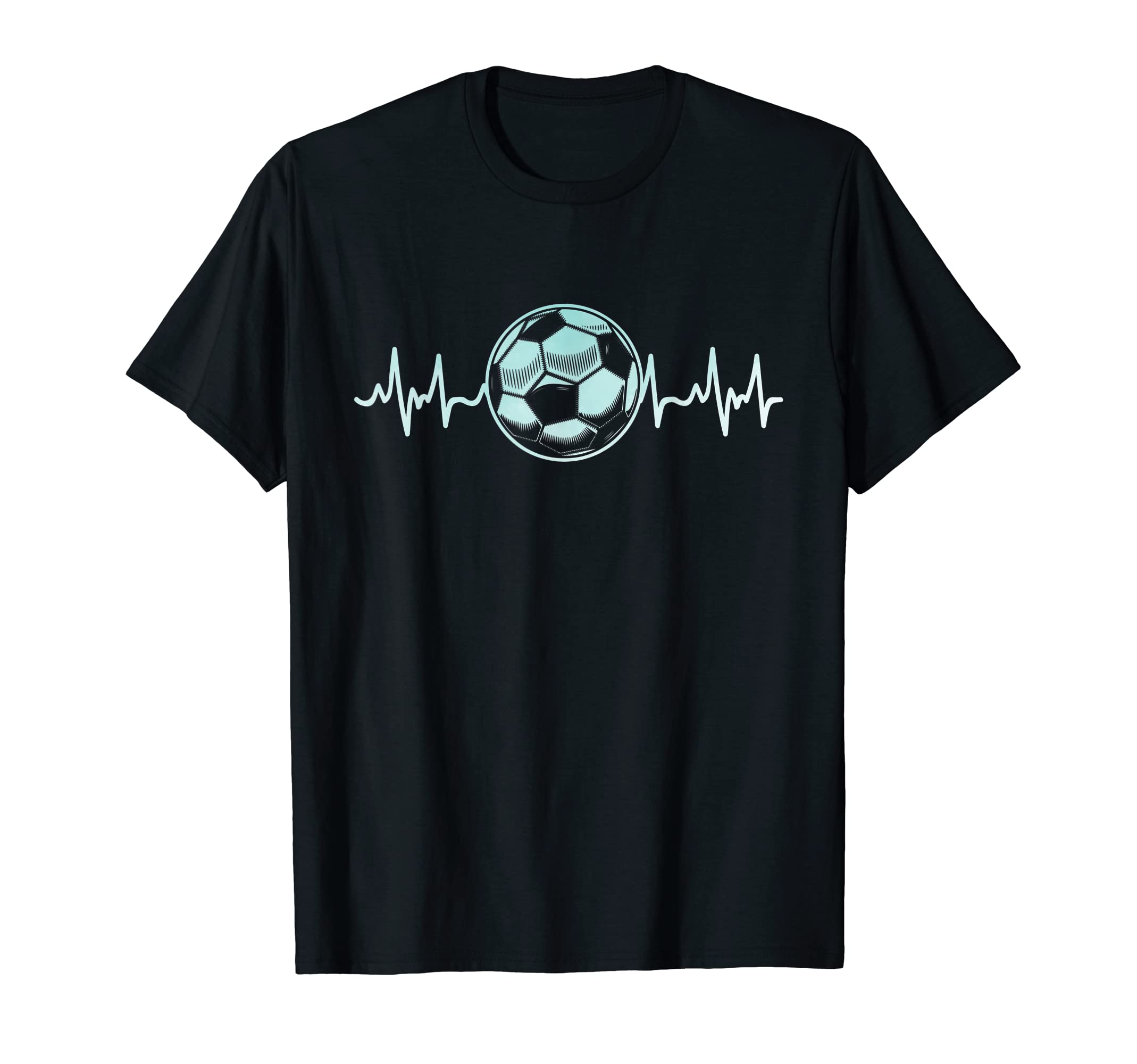 Soccer Heartbeat Soccer Player T-Shirt - Graphic Print Unisex