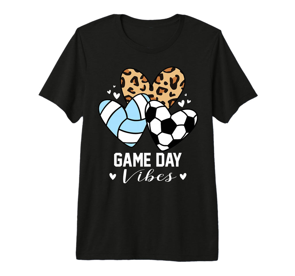 Game Day Vibes Funny Soccer Volleyball T-Shirt - Novelty Apparel Men Women