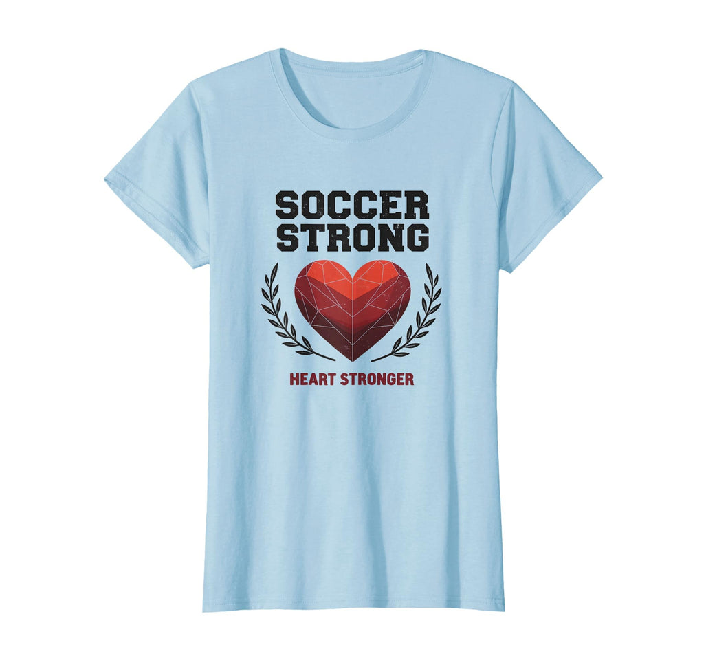 Soccer Strong Heart Stronger Athletic T-Shirt - Aesthetic Graphic Men Women
