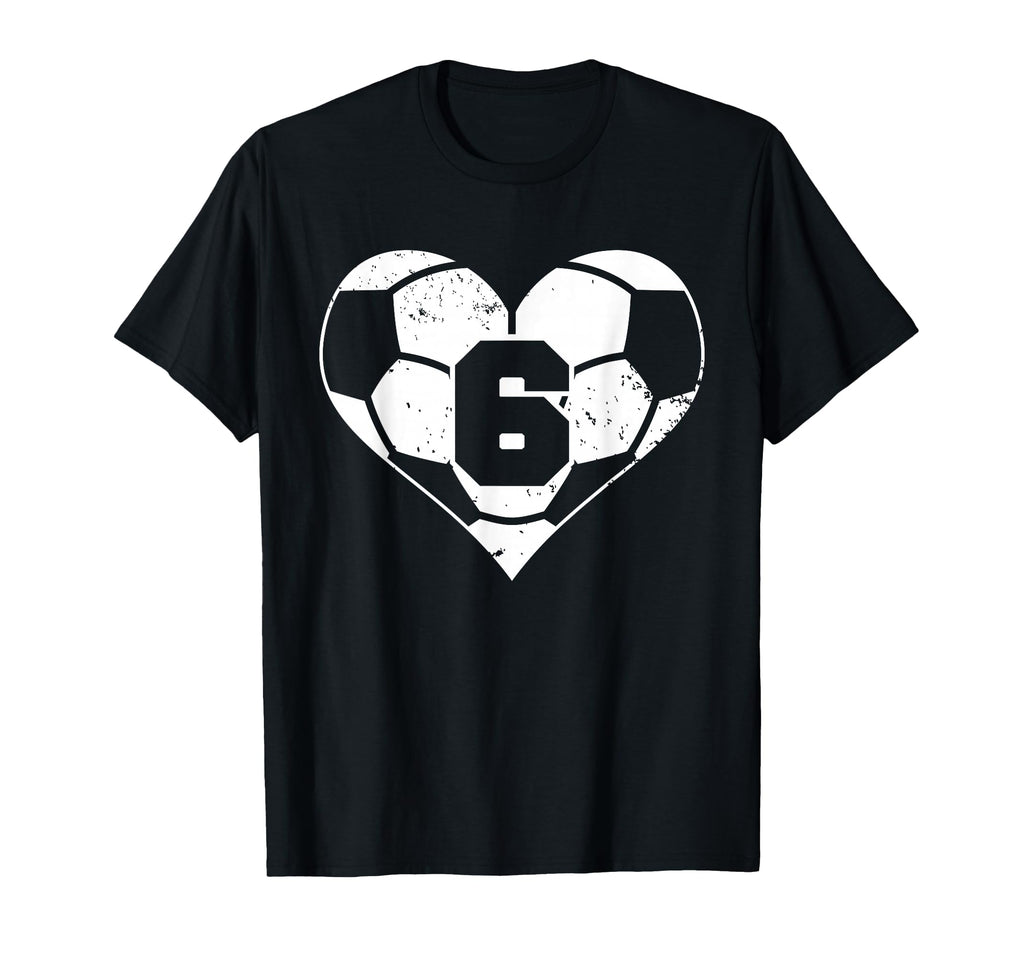 Soccer Number 6 Jersey Funny Soccer T-Shirt - Aesthetic Graphic Men Women