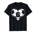 Soccer Number 6 Jersey Funny Soccer T-Shirt - Aesthetic Graphic Men Women