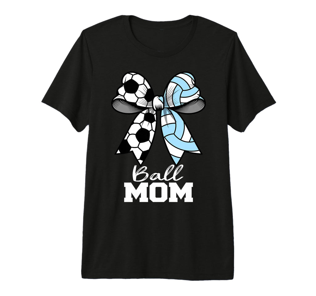 Ball Mom Soccer Volleyball Mom Coquette T-Shirt - Trendy Graphic Men Women