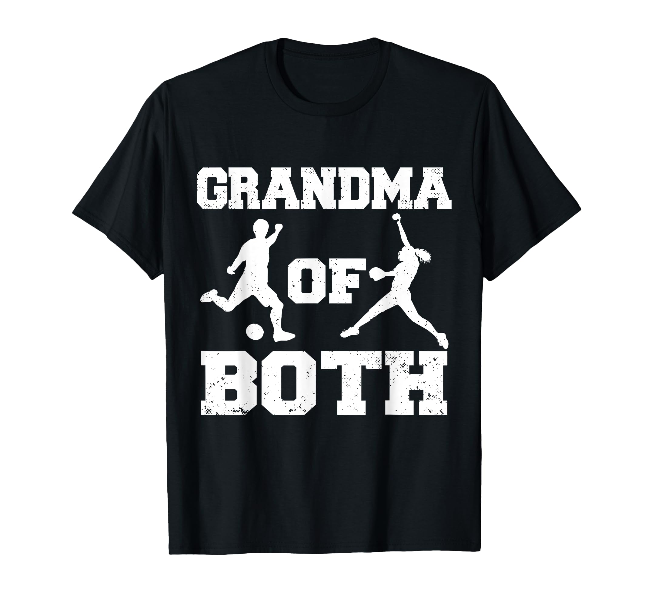 Grandma Both Funny Soccer Softball T-Shirt - Minimalist Print Unisex