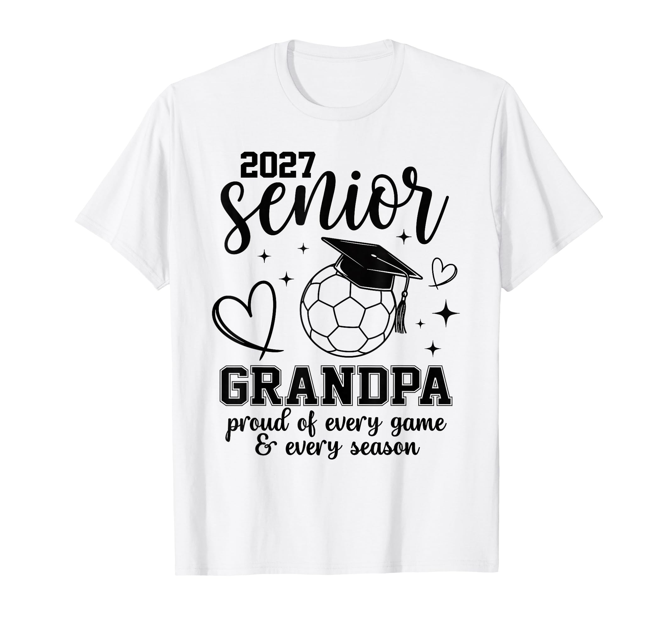 2027 Senior Soccer Grandpa Proud T-Shirt - Custom Art Print for Adults