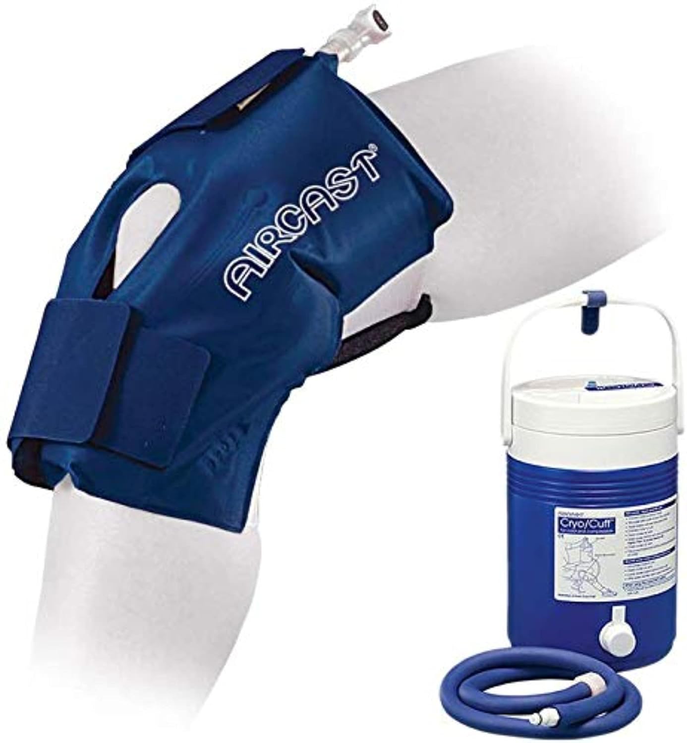 Aircast Cryo/Cuff System - Medium Knee with Cooler - Cold Therapy for Injury & Post-Op Recovery