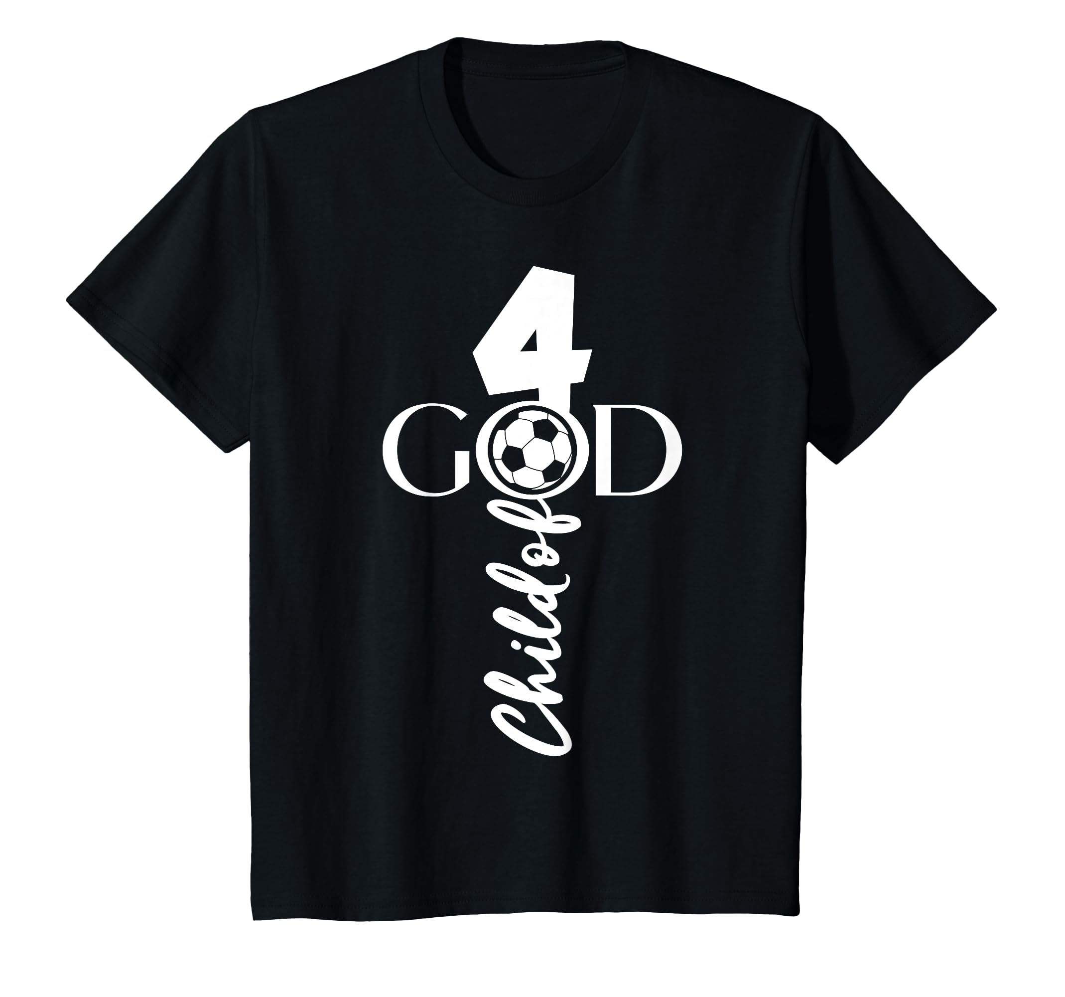 Jesus Christ 4 Years Child God Soccer T-Shirt - Fun Novelty Design Unisex