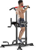 Power Tower Height Adjustable 59”-90” Dip Station Pull Up Bar Multi-Function for Home Gym Fitness Workout Exercise Equipment Strength Training