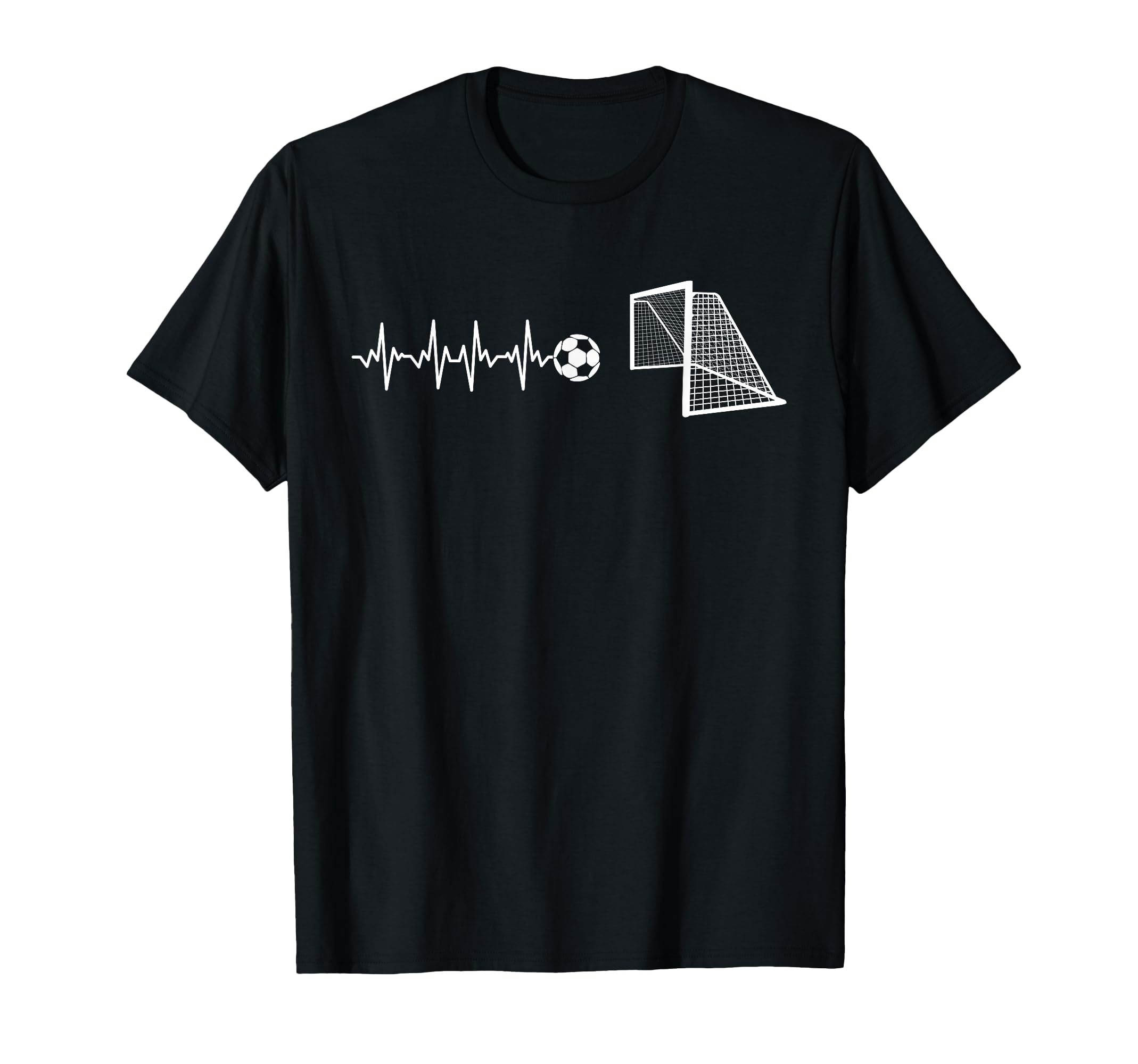 Funny Soccer Heartbeat Ecg Football T-Shirt - Minimalist Print for Adults
