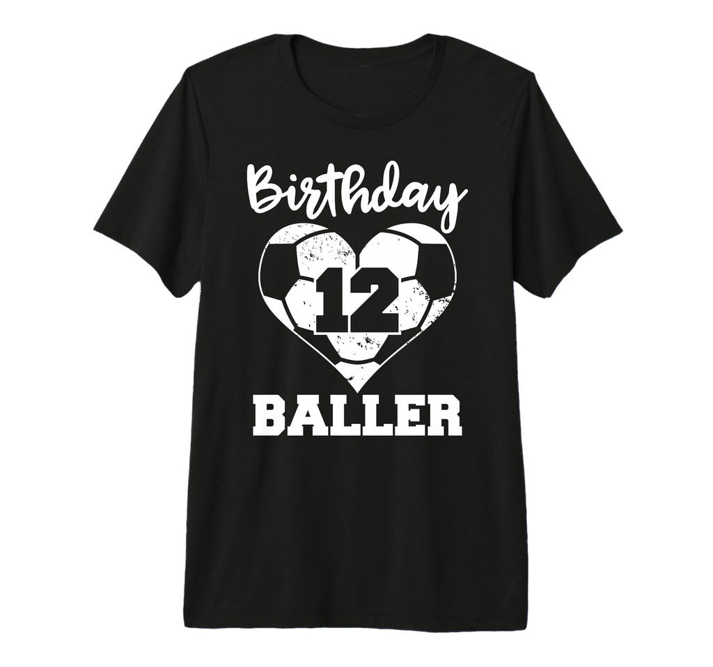 12Th Birthday Baller Funny 12 Year Old T-Shirt - Fun Novelty Design Unisex