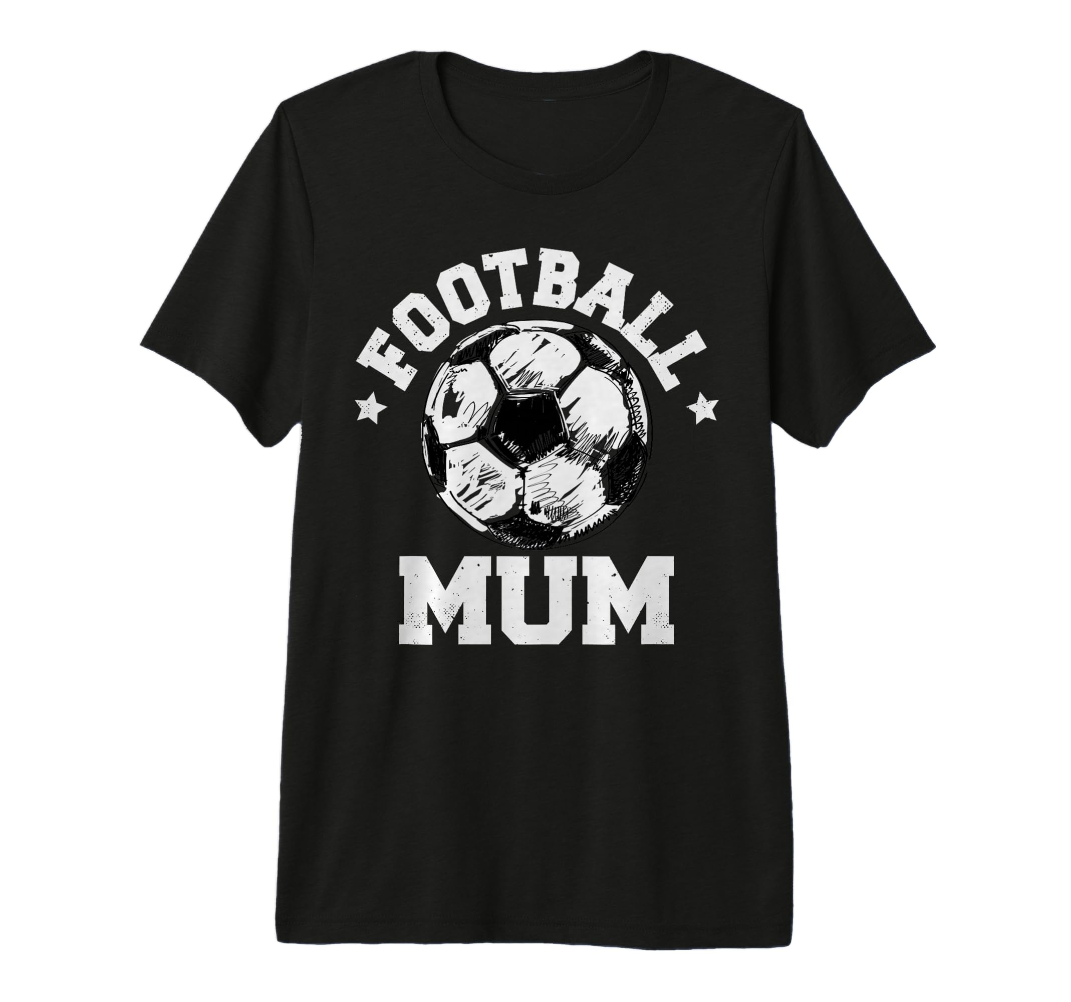 Football Mum Sketch Soccer Ball Proud T-Shirt - Novelty Apparel Unisex