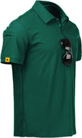 SCODI Mens Polo Shirts Performance Short Sleeve Tactical Shirts Athletic Golf Shirt for Men Daily Casual Collared T-Shirt