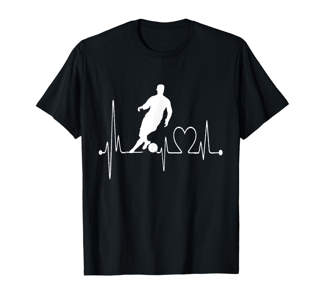 Football Heartbeat Soccer Ekg Pulse T-Shirt - Streetwear Style Men Women