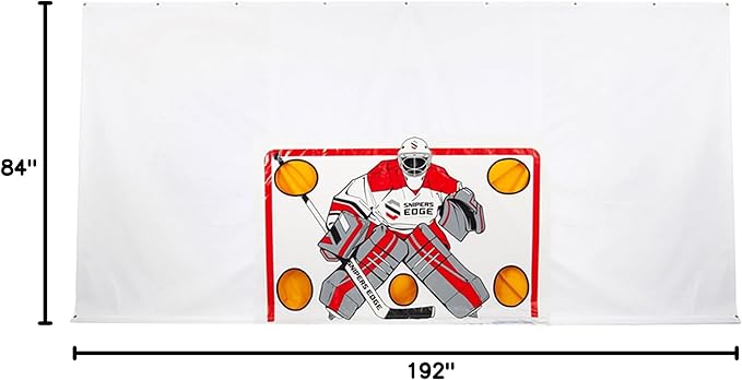 Snipers Edge Hockey Shooting Tarp – Tarp Made of Heavy Duty Vinyl – Develop a Stronger Slap and Wrist Shot Without Damaging Drywall or Breaking Windows