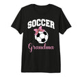 Soccer Grandma Coquette Bow Soccer Ball T-Shirt - Unique Graphic Unisex