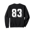 Number 83 Backside 80S 90S Team Jersey Sweatshirt - Novelty Apparel Unisex