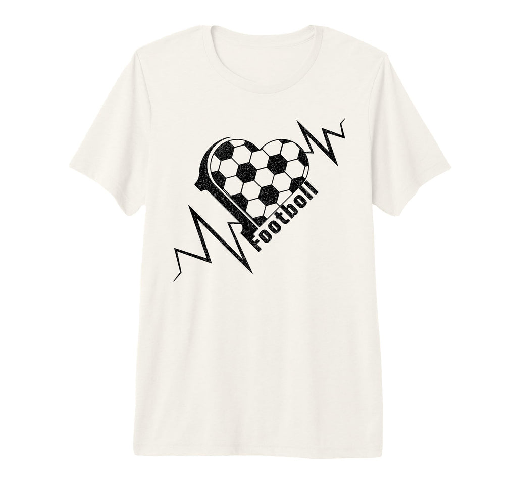 Love Football Heartbeat Soccer Pulse T-Shirt - Trendy Graphic Men Women