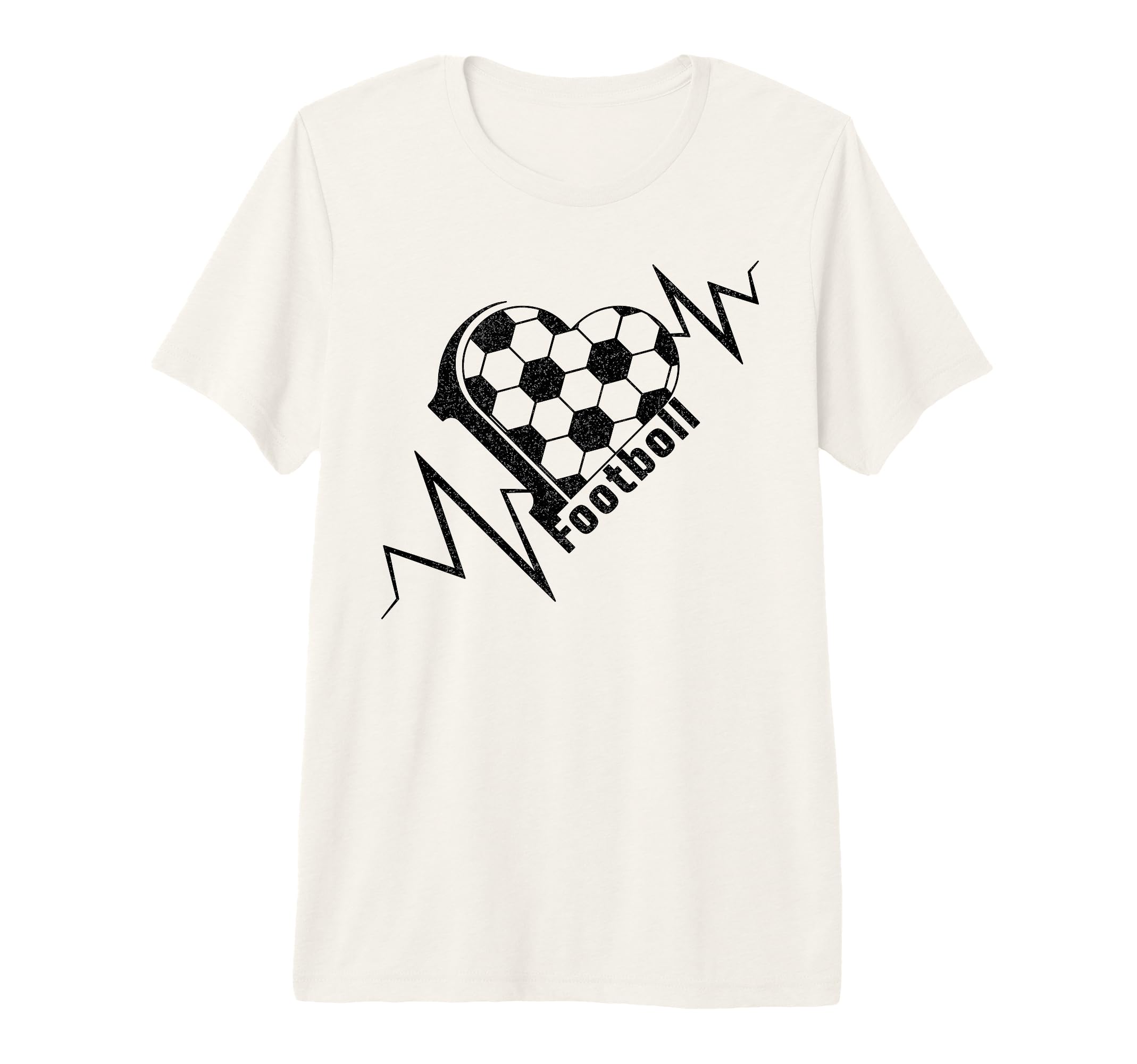 Love Football Heartbeat Soccer Pulse T-Shirt - Trendy Graphic Men Women