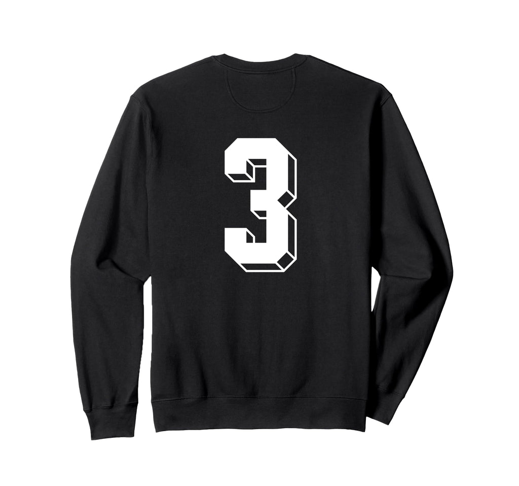 Number 3 Backside 80S 90S Team Sweatshirt - Aesthetic Graphic Men Women