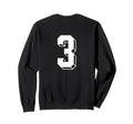 Number 3 Backside 80S 90S Team Sweatshirt - Aesthetic Graphic Men Women