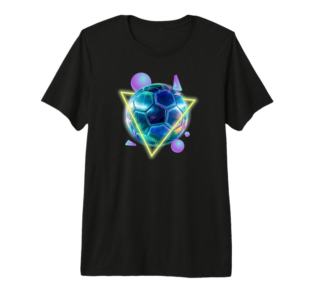 Soccer Ball Futuristic Sport Digital T-Shirt - Trendy Graphic Unisex