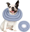 Dog Recovery Collar, Breathable Adjustable Soft Dog Cone, Waterproofing Cat Neck Cone, Pet Donut Collar After Surgery (Blue Gray, XL)