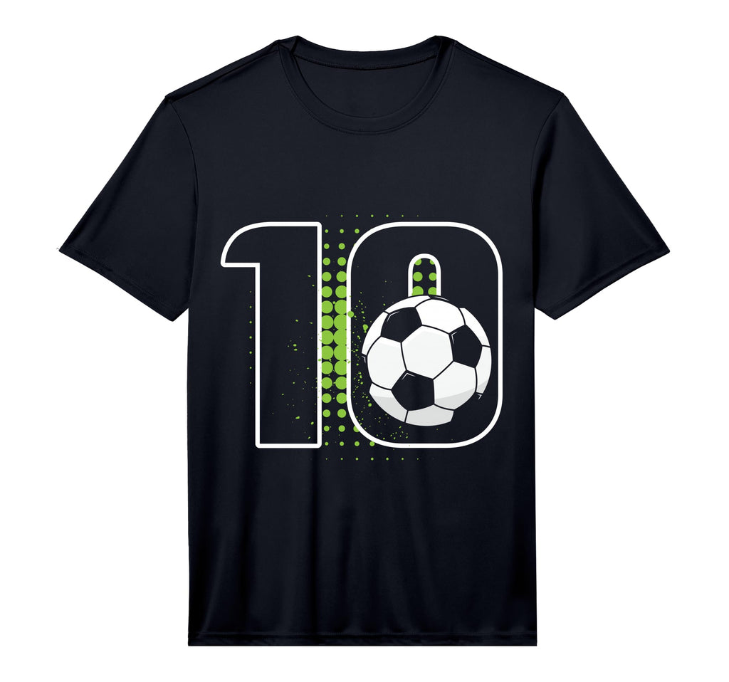 10Th Birthday Soccer Player Football T-Shirt - Minimalist Print Men Women