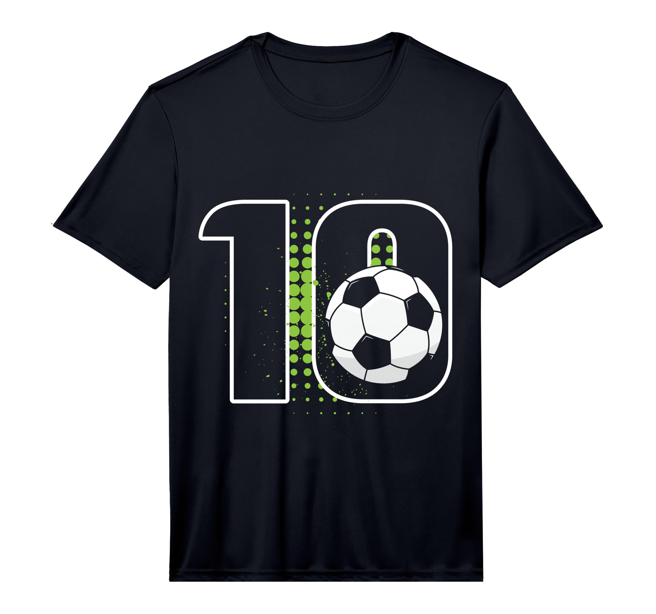 10Th Birthday Soccer Player Football T-Shirt - Minimalist Print Men Women