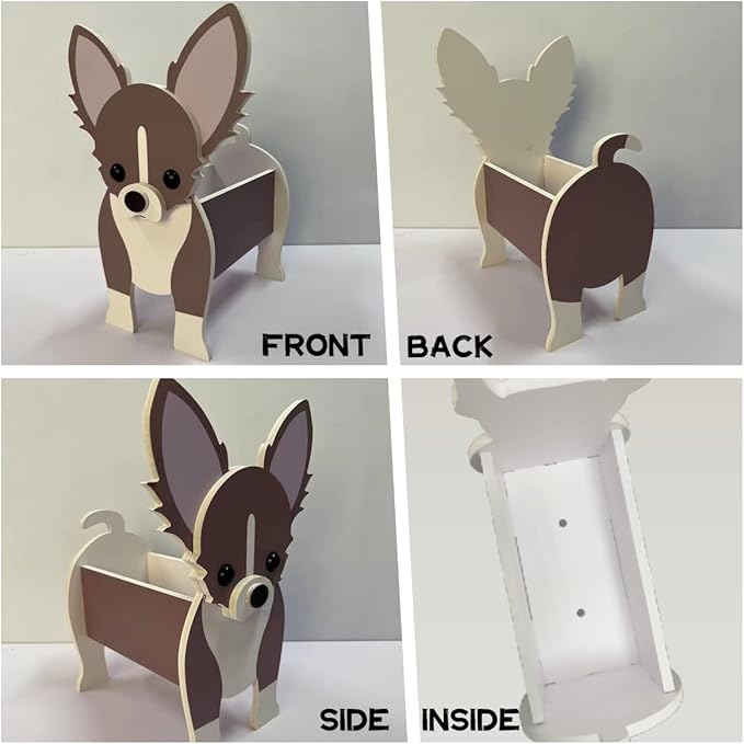 Poodle Dog Planter Plant Pots,Cute Garden Dog Flower Planter,Dog Planters Birthday Gifts for Women,Office,Indoor/Outdoor Decor（9.45 * 8.35 * 13.39in）