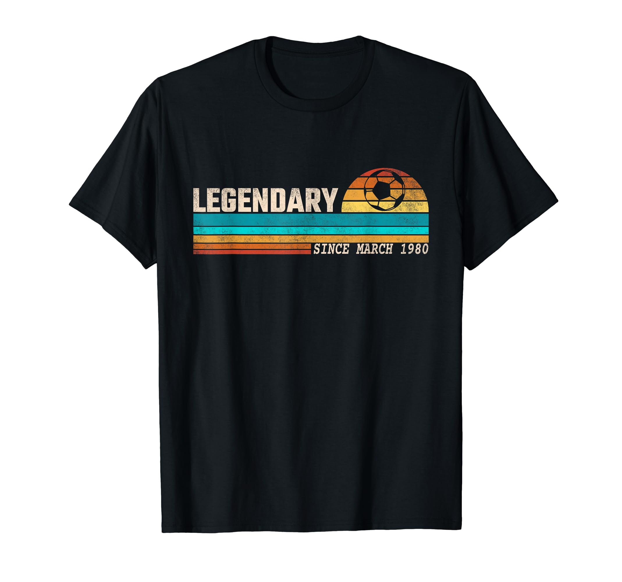 Soccer Player Legend Since March 1980 T-Shirt - Novelty Apparel Unisex
