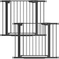 Cumbor 2 Pack 29.7-40.6" Baby Gate for Stairs, Mom's Choice Awards Winner-Dog Gate for Doorways, Pressure Mounted Self Closing Pet Gates for Dogs Indoor, Safety Child Gate with Easy Walk Thru Door
