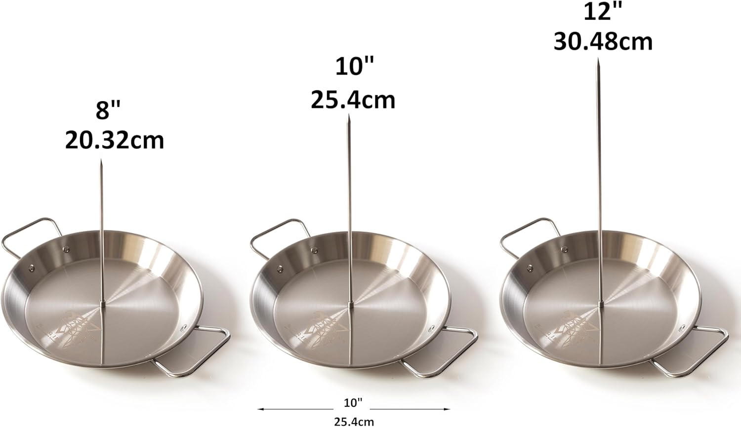 W.xZQ inc Al Pastor Vertical Skewer for Grill or Oven Stainless Steel includes 3 Removable Spikes (8", 10", 12") & Silicone Oven Mitts